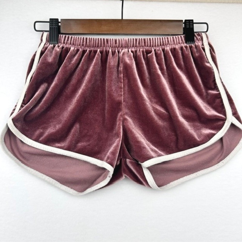 Bozzolo Velvet Dolphin Hem Shorts Dusty Rose Pink Small RP52313